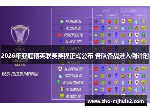 2026年亚冠精英联赛赛程正式公布 各队备战进入倒计时